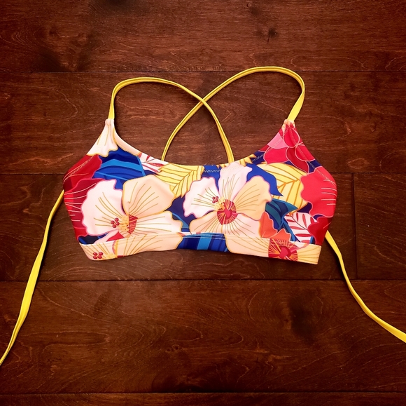 Floral Print Neon Bikini Set ~ Size S (4-6) - Picture 7 of 10